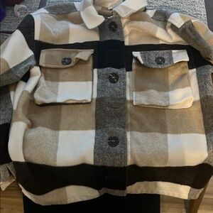 Plaid Button-Up Jacket